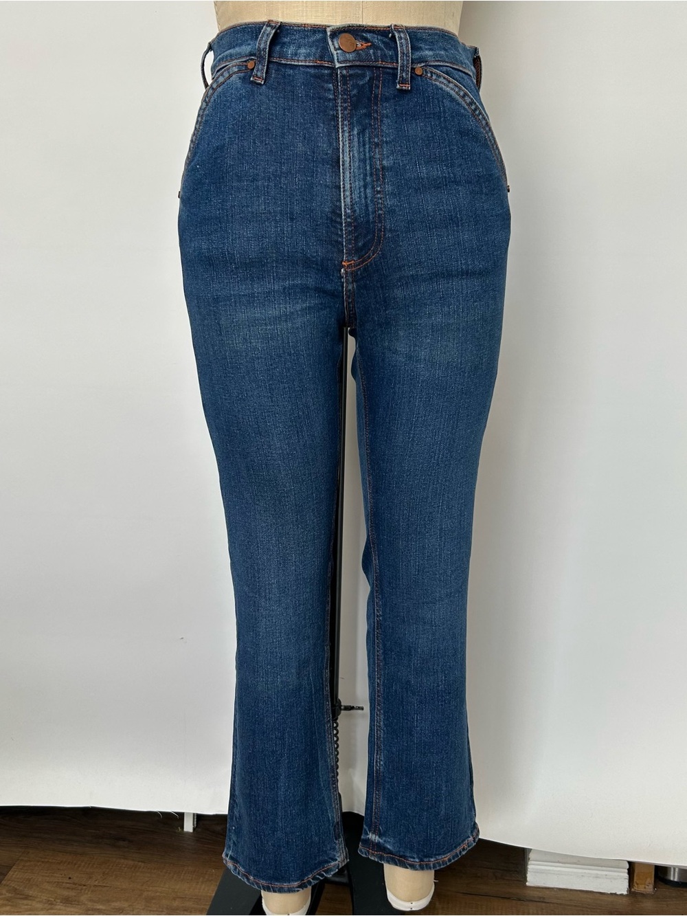 High-Rise Indigo Flare Jeans